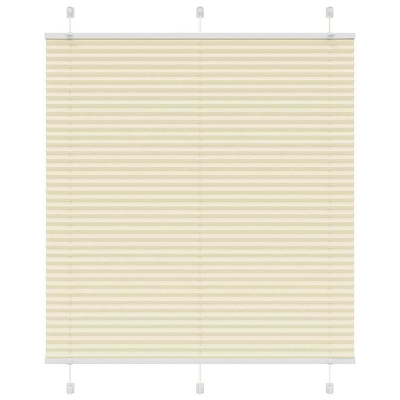 ギャラリービューアに画像をロードする, Vidaxl plissé rolgordijn 120x150cm stofbreedte 119,4cm polyester crème
