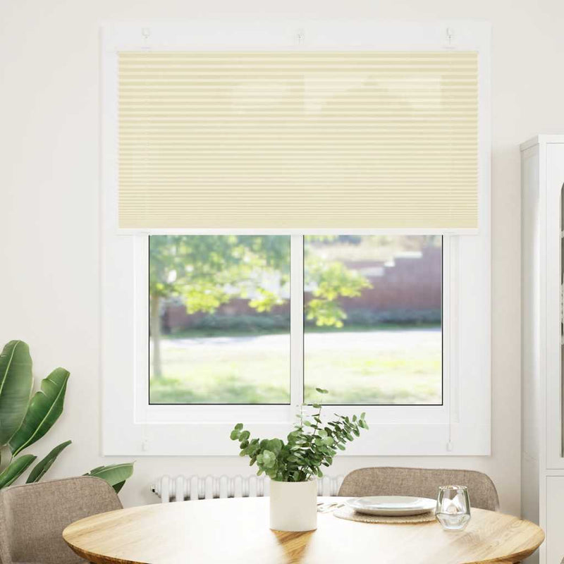 ギャラリービューアに画像をロードする, Vidaxl plissé rolgordijn 120x150cm stofbreedte 119,4cm polyester crème
