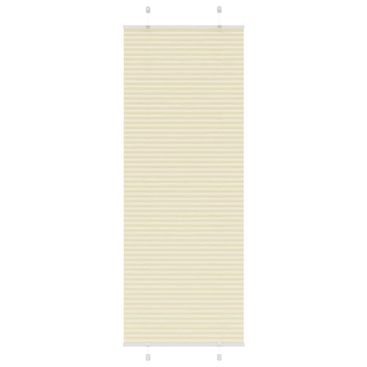 Vidaxl plissé rolgordijn 75x200 cm stofbreedte 74,4 cm polyester crème