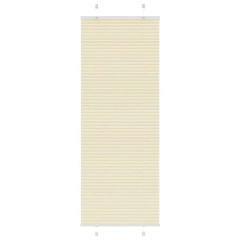 Afbeelding laden in galerijviewer, Vidaxl plissé rolgordijn 80x200 cm stofbreedte 79,4 cm polyester crème
