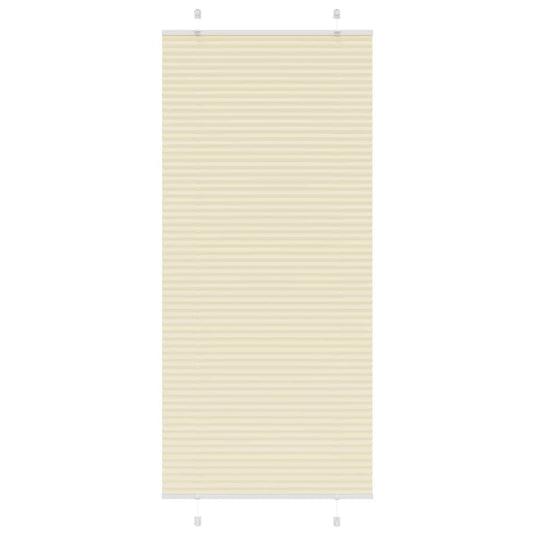 Vidaxl plissé rolgordijn 100x200 cm stofbreedte 99,4cm polyester crème
