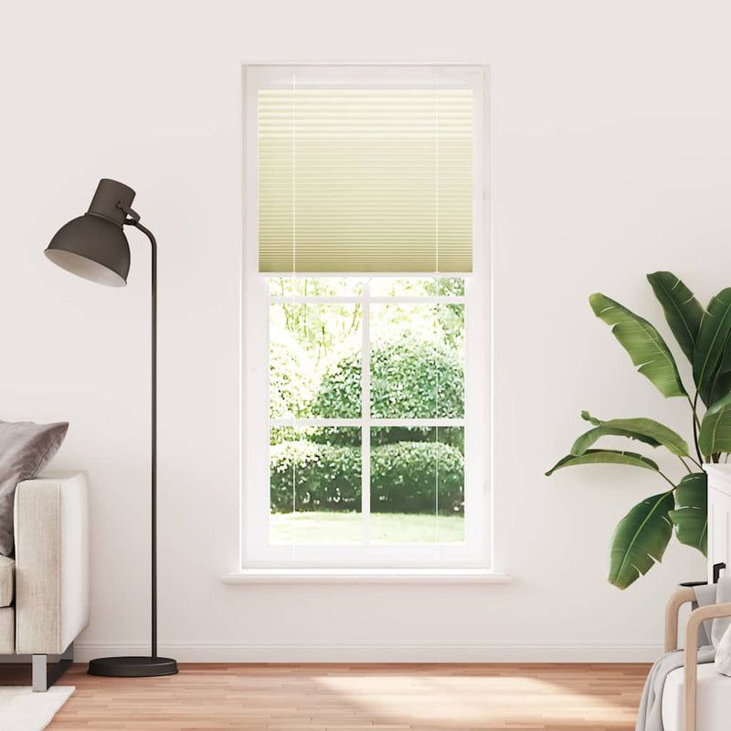 Afbeelding laden in galerijviewer, Vidaxl plissé rolgordijn 100x200 cm stofbreedte 99,4cm polyester crème
