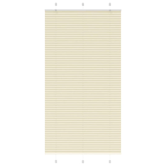 Vidaxl plissé rolgordijn 105x200cm stofbreedte 104,4cm polyester crème