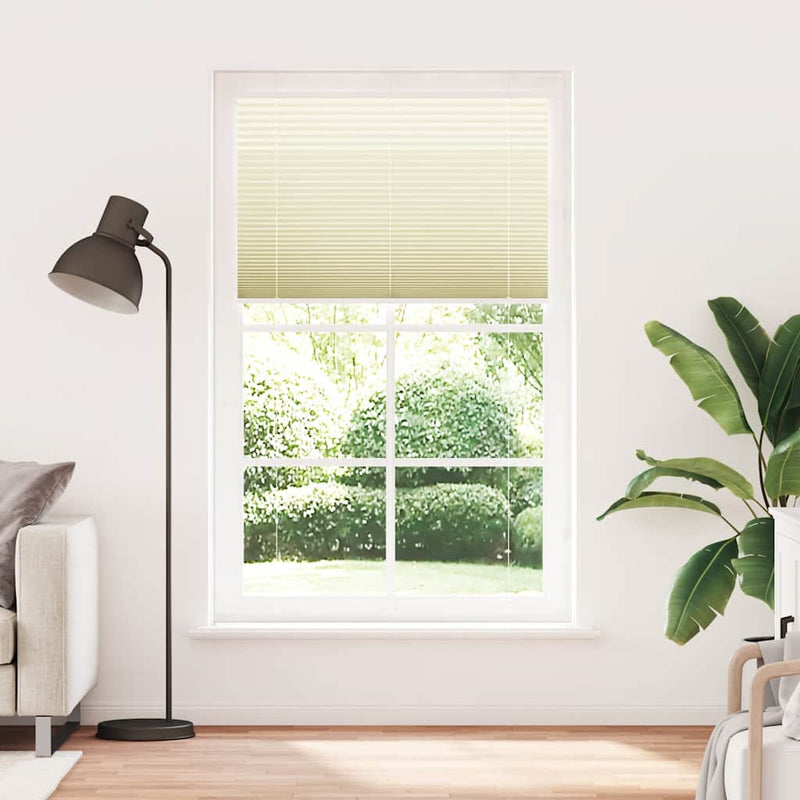ギャラリービューアに画像をロードする, Vidaxl plissé rolgordijn 110x200cm stofbreedte 109,4cm polyester crème

