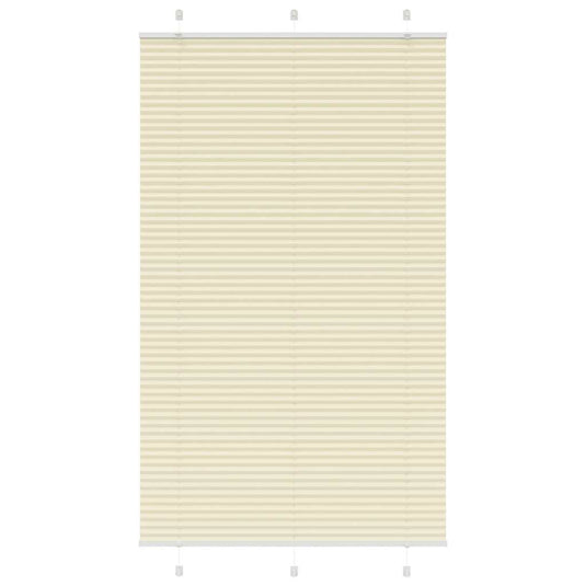 Vidaxl plissé rolgordijn 115x200cm stofbreedte 114,4cm polyester crème