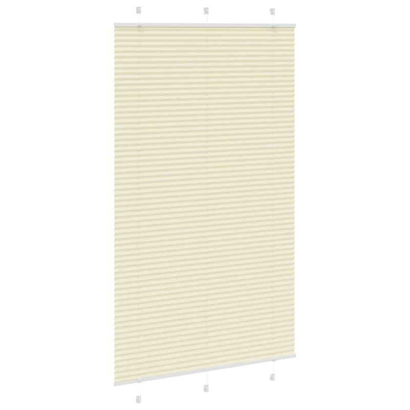 Chargez l'image dans la visionneuse de la galerie, Vidaxl plissé rolgordijn 115x200cm stofbreedte 114,4cm polyester crème
