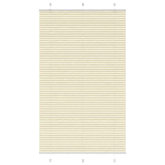 Vidaxl plissé rolgordijn 120x200cm stofbreedte 119,4cm polyester crème