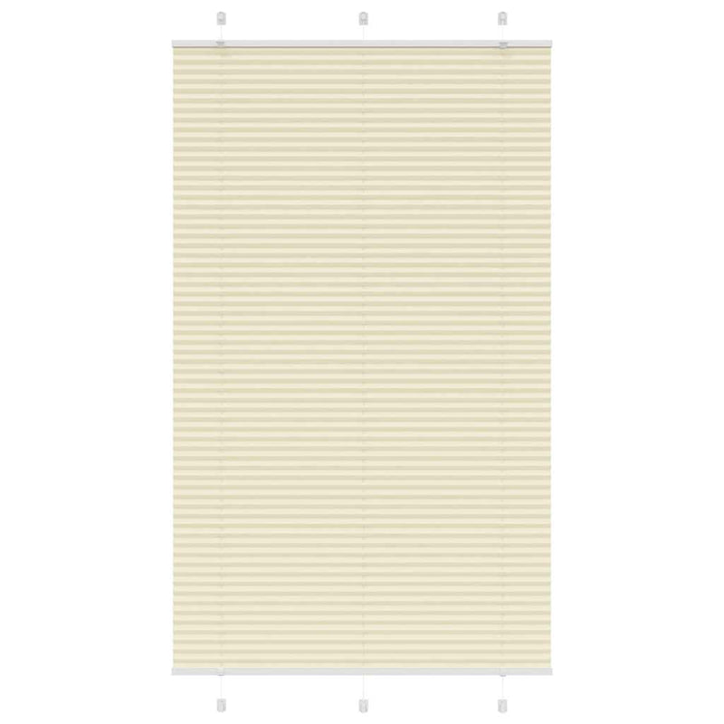 ギャラリービューアに画像をロードする, Vidaxl plissé rolgordijn 120x200cm stofbreedte 119,4cm polyester crème
