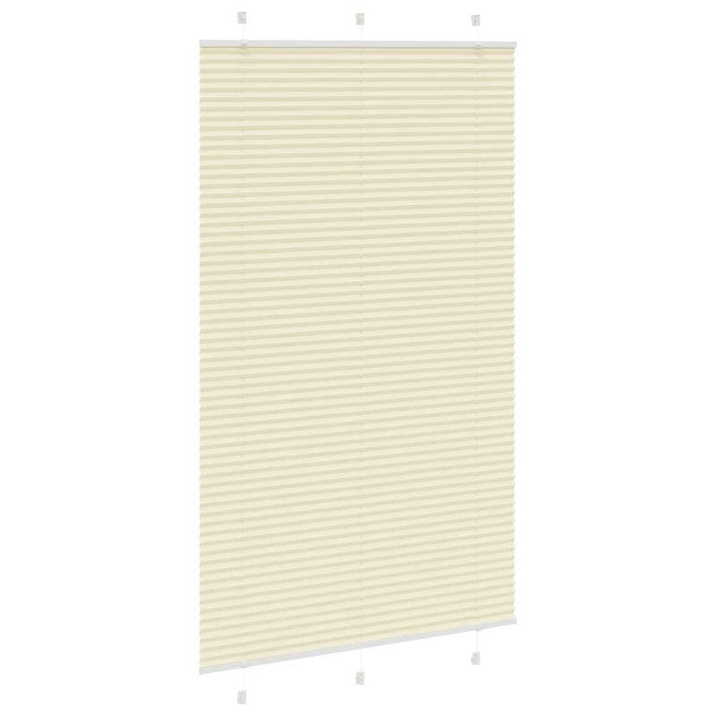 ギャラリービューアに画像をロードする, Vidaxl plissé rolgordijn 120x200cm stofbreedte 119,4cm polyester crème
