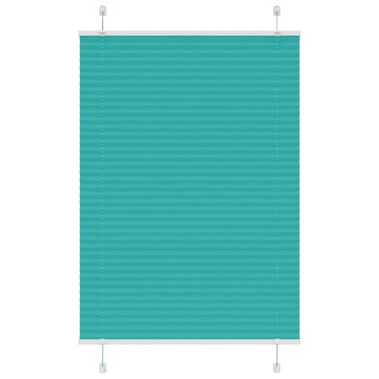 Vidaxl plissé rolgordijn 100x100 cm stofbreedte 99,4cm petrol groen