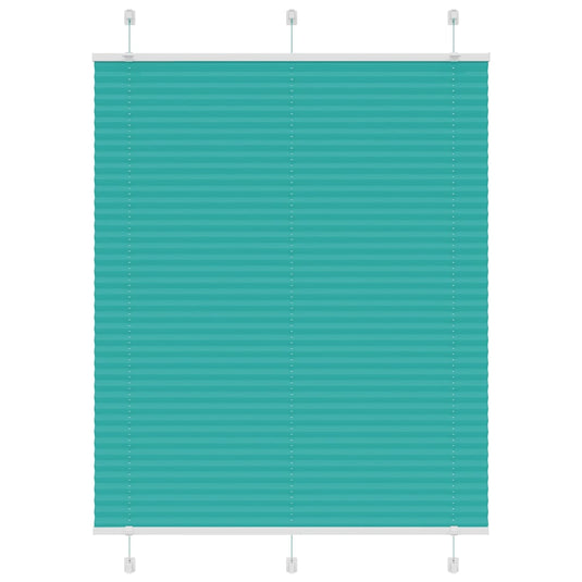 Vidaxl plissé rolgordijn 105x100 cm stofbreedte 104,4cm petrol groen