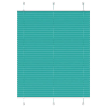 Vidaxl plissé rolgordijn 110x100 cm stofbreedte 109,4cm petrol groen