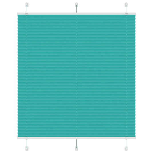 Vidaxl plissé rolgordijn 120x100cm stofbreedte 119,4cm petrol groen