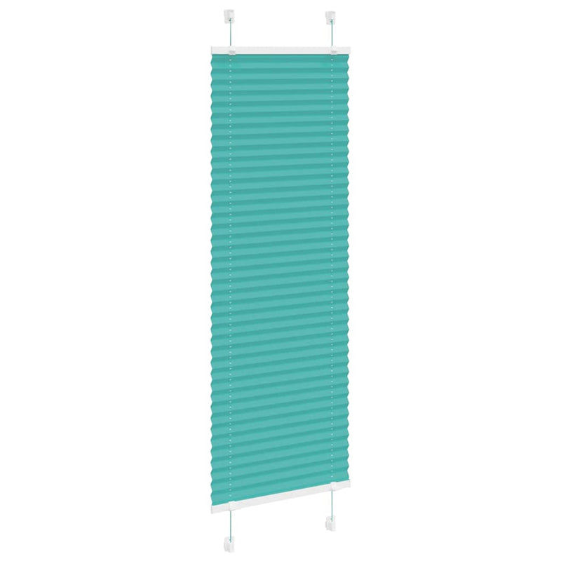 Afbeelding laden in galerijviewer, Vidaxl plissé rolgordijn 40x150 cm stofbreedte 39,4 cm petrol groen
