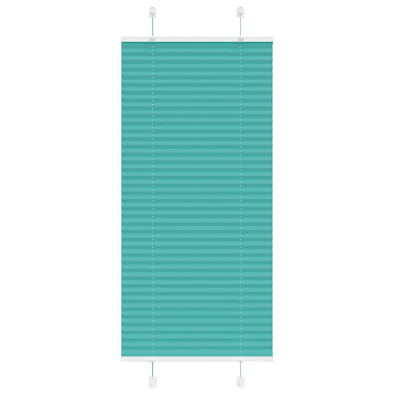 Chargez l'image dans la visionneuse de la galerie, Vidaxl plissé rolgordijn 65x150 cm stofbreedte 64,4 cm petrol groen
