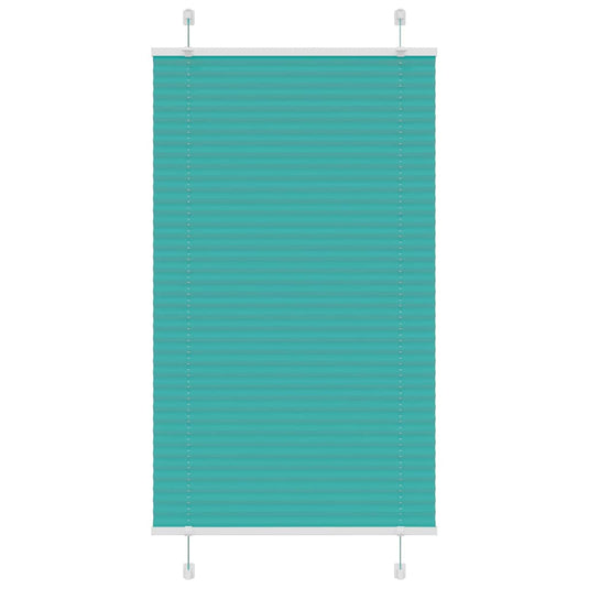 Vidaxl plissé rolgordijn 75x150 cm stofbreedte 74,4 cm petrol groen