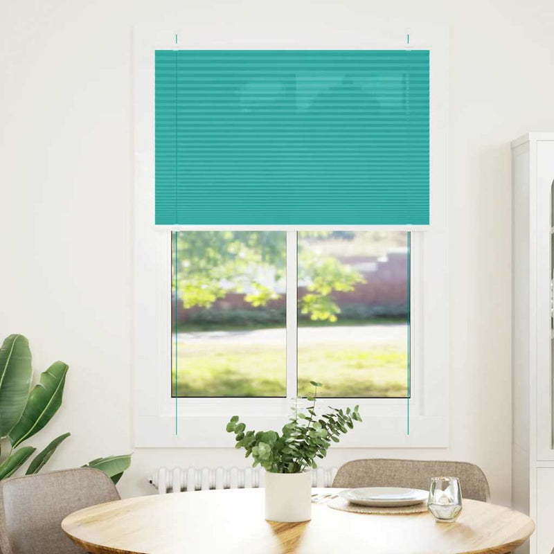 ギャラリービューアに画像をロードする, Vidaxl plissé rolgordijn 90x150 cm stofbreedte 89,4 cm petrol groen
