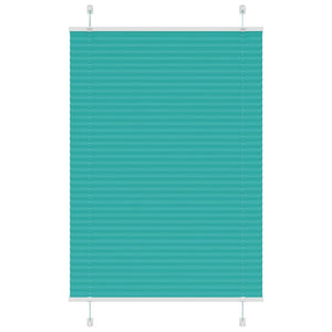 Vidaxl plissé rolgordijn 100x150 cm stofbreedte 99,4cm petrol groen