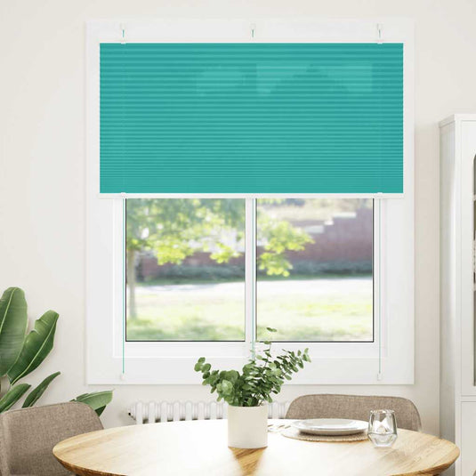 Vidaxl plissé rolgordijn 120x150cm stofbreedte 119,4cm petrol groen