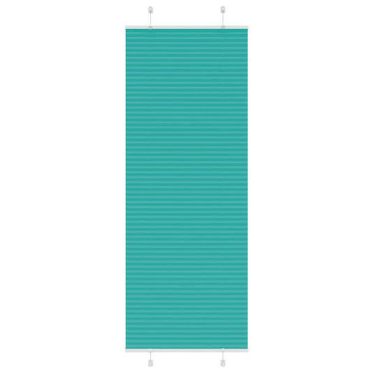Vidaxl plissé rolgordijn 75x200 cm stofbreedte 74,4 cm petrol groen