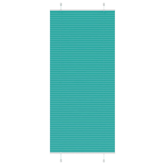 Vidaxl plissé rolgordijn 85x200 cm stofbreedte 84,4 cm petrol groen