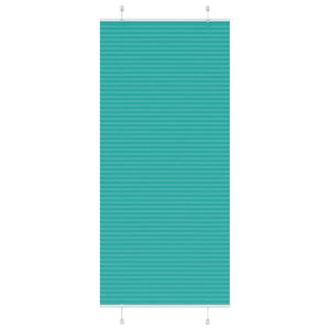 Vidaxl plissé rolgordijn 90x200 cm stofbreedte 89,4 cm petrol groen