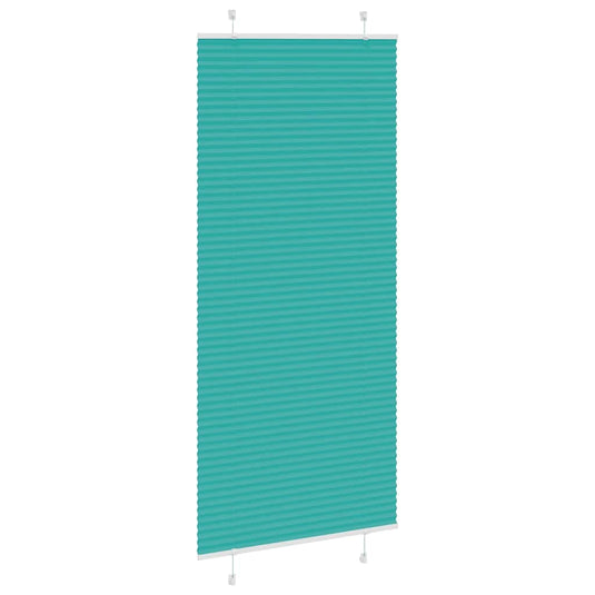 Vidaxl plissé rolgordijn 90x200 cm stofbreedte 89,4 cm petrol groen