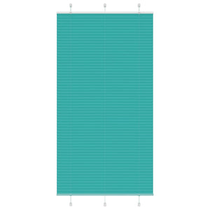 Vidaxl plissé rolgordijn 105x200cm stofbreedte 104,4cm petrol groen