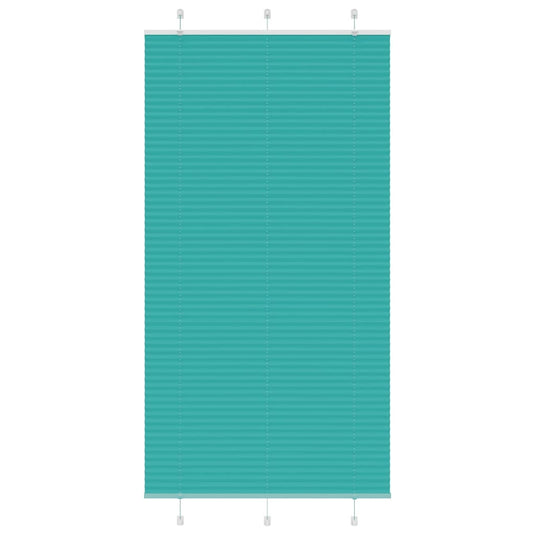 Vidaxl plissé rolgordijn 105x200cm stofbreedte 104,4cm petrol groen