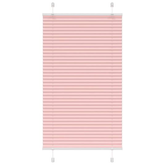 Vidaxl plissé rolgordijn 75x100 cm stofbreedte 74,4 cm polyester roze