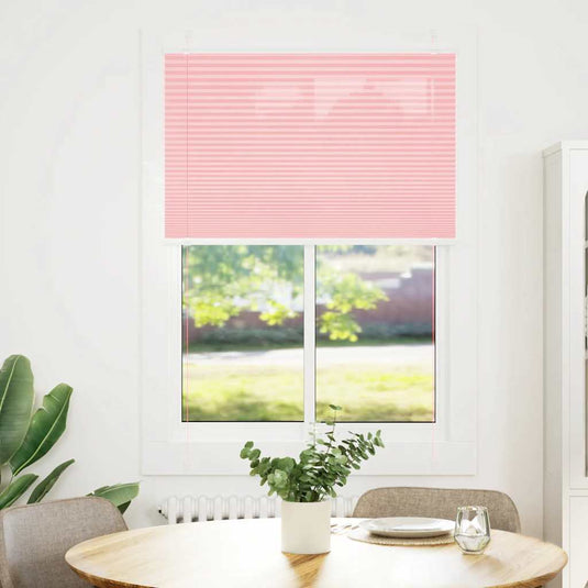 Vidaxl plissé rolgordijn 95x100 cm stofbreedte 94,4 cm polyester roze