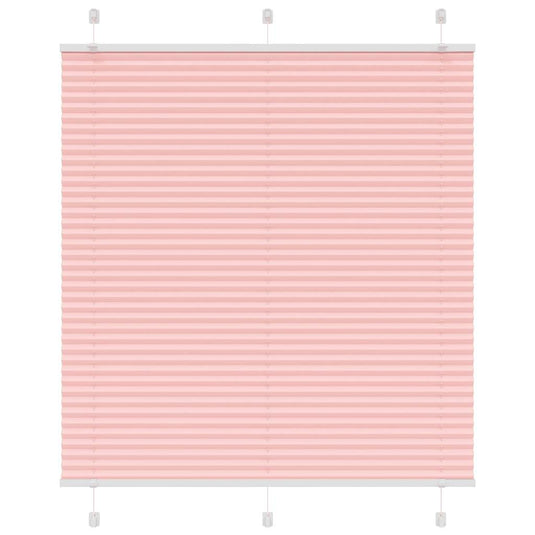 Vidaxl plissé rolgordijn 120x100cm stofbreedte 119,4cm polyester roze