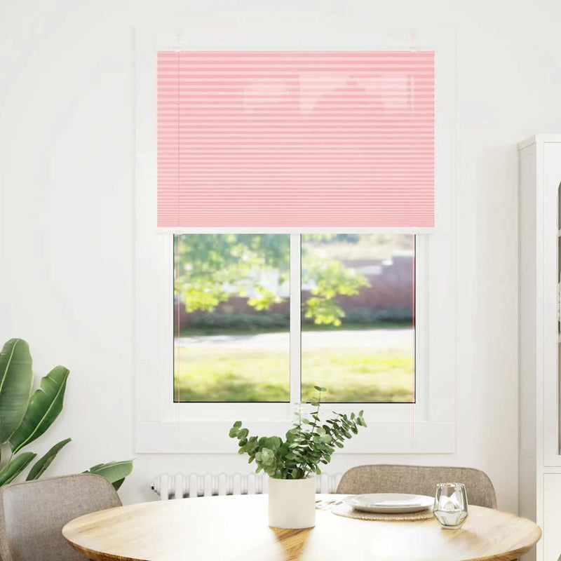 Chargez l'image dans la visionneuse de la galerie, Vidaxl plissé rolgordijn 85x150 cm stofbreedte 84,4 cm polyester roze
