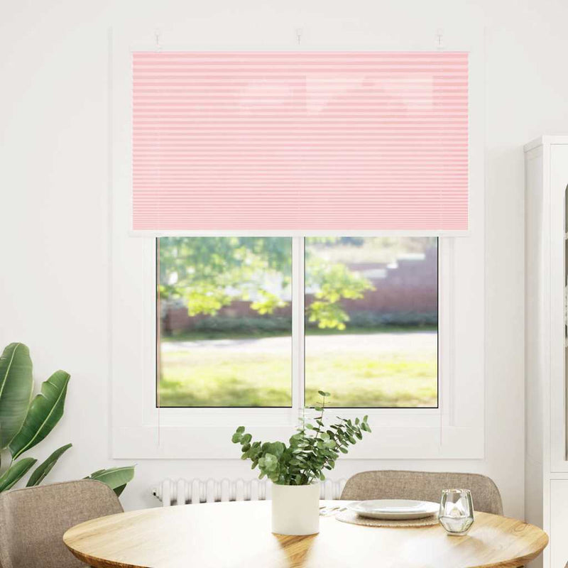 Chargez l'image dans la visionneuse de la galerie, Vidaxl plissé rolgordijn 110x150cm stofbreedte 109,4cm polyester roze
