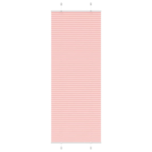 Vidaxl plissé rolgordijn 80x200 cm stofbreedte 79,4 cm polyester roze