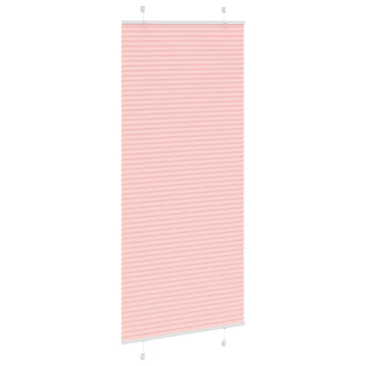 Vidaxl plissé rolgordijn 85x200 cm stofbreedte 84,4 cm polyester roze