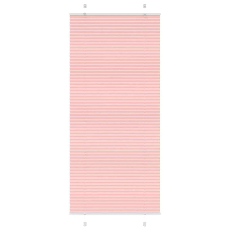 Afbeelding laden in galerijviewer, Vidaxl plissé rolgordijn 90x200 cm stofbreedte 89,4 cm polyester roze
