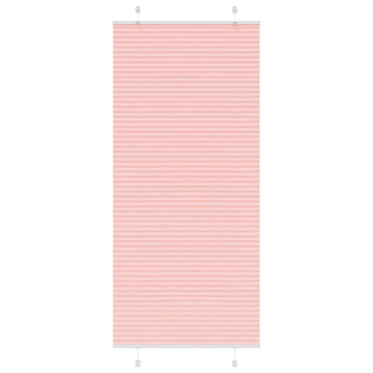 Vidaxl plissé rolgordijn 100x200 cm stofbreedte 99,4cm polyester roze