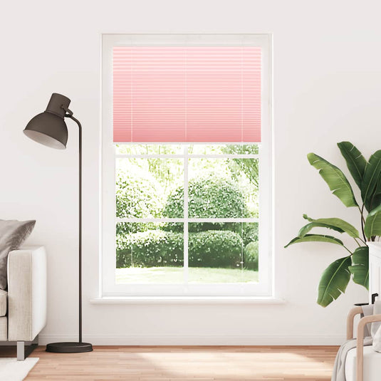 Vidaxl plissé rolgordijn 120x200cm stofbreedte 119,4cm polyester roze