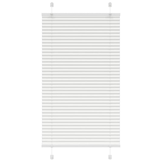 Vidaxl plissé rolgordijn 75x100 cm stofbreedte 74,4 cm polyester wit