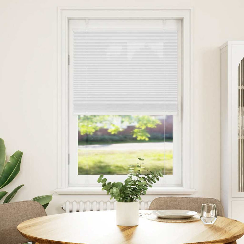 Afbeelding laden in galerijviewer, Vidaxl plissé rolgordijn 75x100 cm stofbreedte 74,4 cm polyester wit
