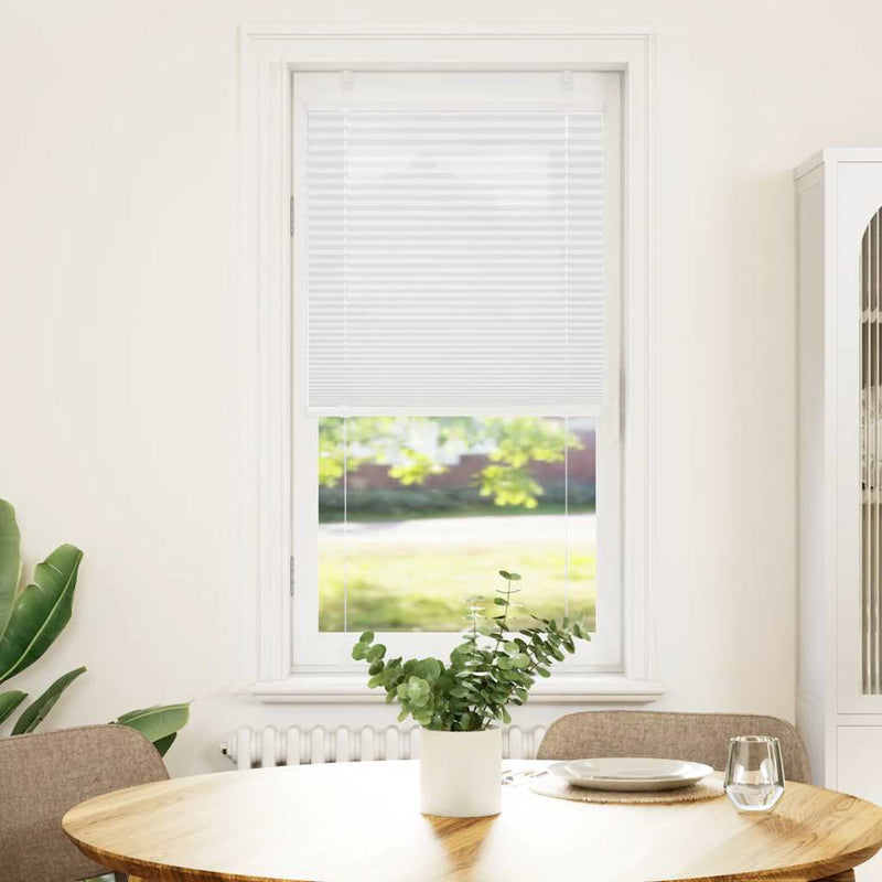 Afbeelding laden in galerijviewer, Vidaxl plissé rolgordijn 55x150 cm stofbreedte 54,4 cm polyester wit
