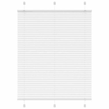 Vidaxl plissé rolgordijn 110x150 cm stofbreedte 109,4cm polyester wit