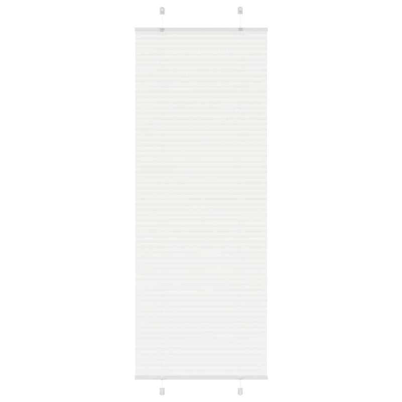 ギャラリービューアに画像をロードする, Vidaxl plissé rolgordijn 75x200 cm stofbreedte 74,4 cm polyester wit
