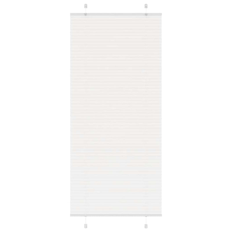 ギャラリービューアに画像をロードする, Vidaxl plissé rolgordijn 85x200 cm stofbreedte 84,4 cm polyester wit
