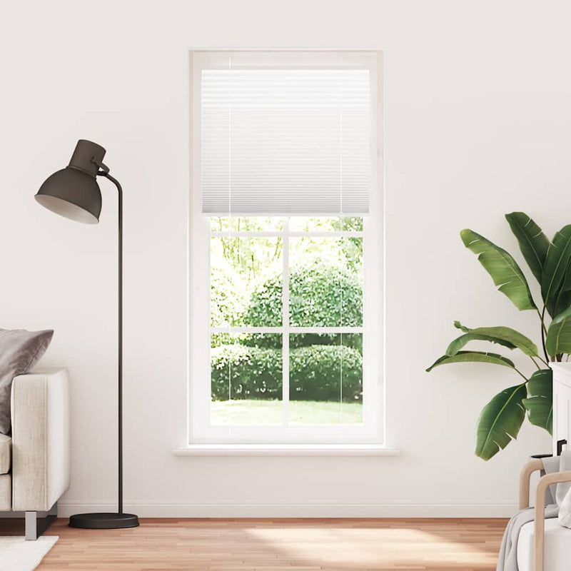 Afbeelding laden in galerijviewer, Vidaxl plissé rolgordijn 90x200 cm stofbreedte 89,4 cm polyester wit

