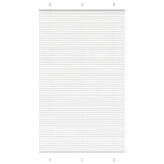 Vidaxl plissé rolgordijn 115x200 cm stofbreedte 114,4cm polyester wit