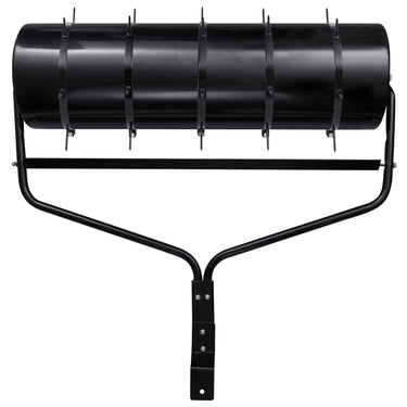 Vidaxl gazonroller trekbaar met beluchtingsklemmen 63 l ijzer zwart