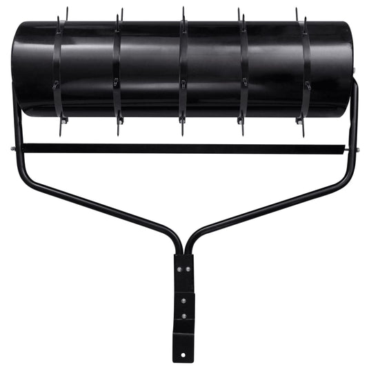Vidaxl gazonroller trekbaar met beluchtingsklemmen 63 l ijzer zwart