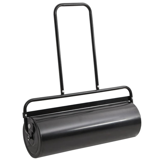 Vidaxl gazonroller trekbaar met beluchtingsklemmen 63 l ijzer en staal zwart